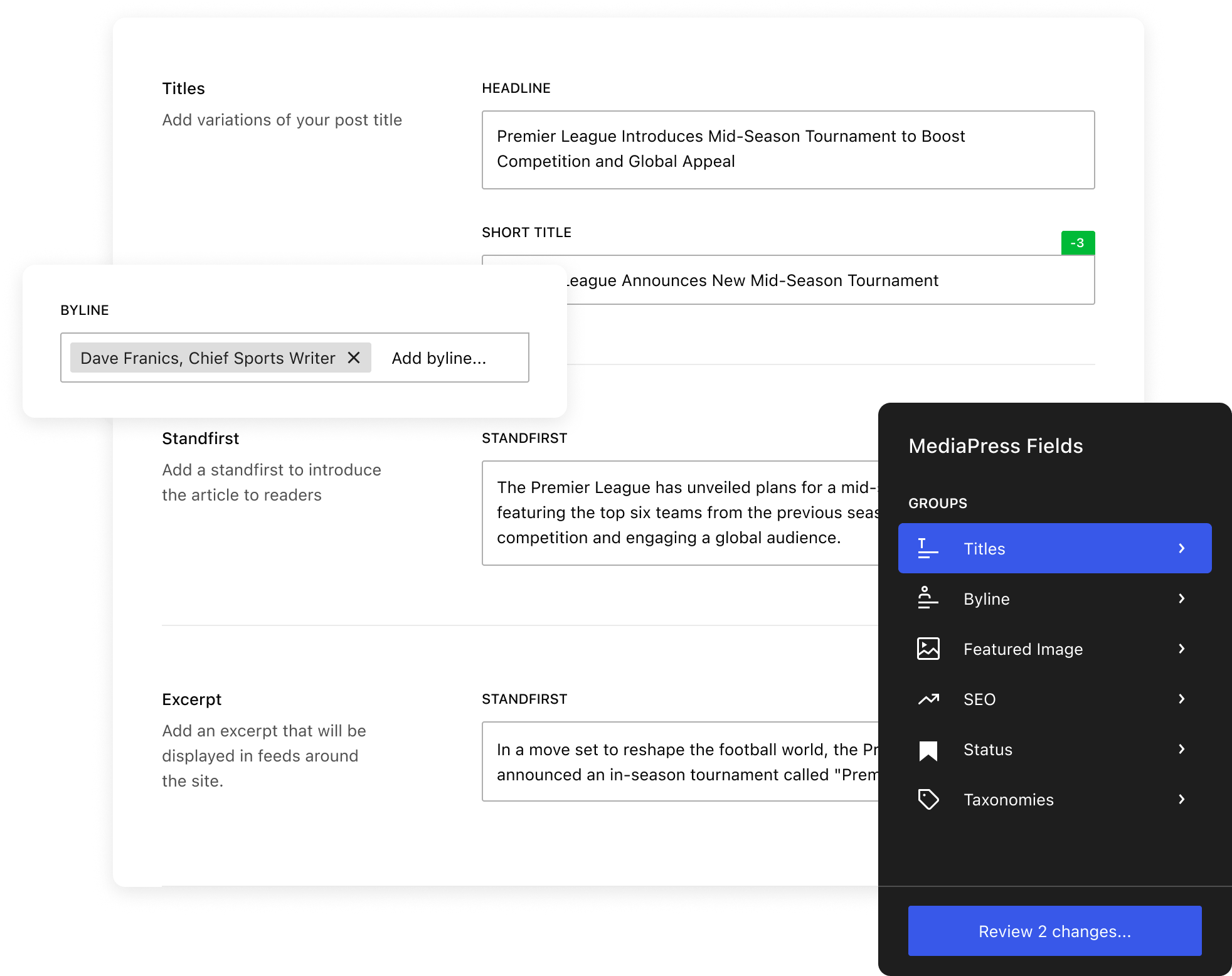 MediaPress custom fields feature